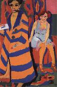 Self-Portrait with Model Ernst Ludwig Kirchner